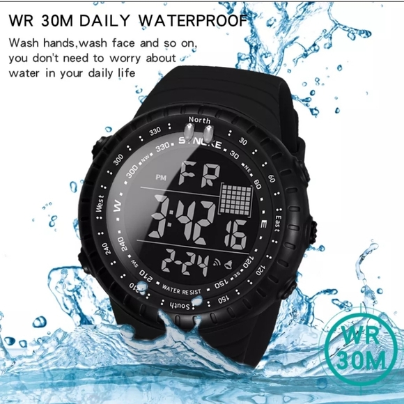 Men Waterproof Digital Sports Watch Military Tactical LED Backlight Wristwatch - Picture 3 of 3